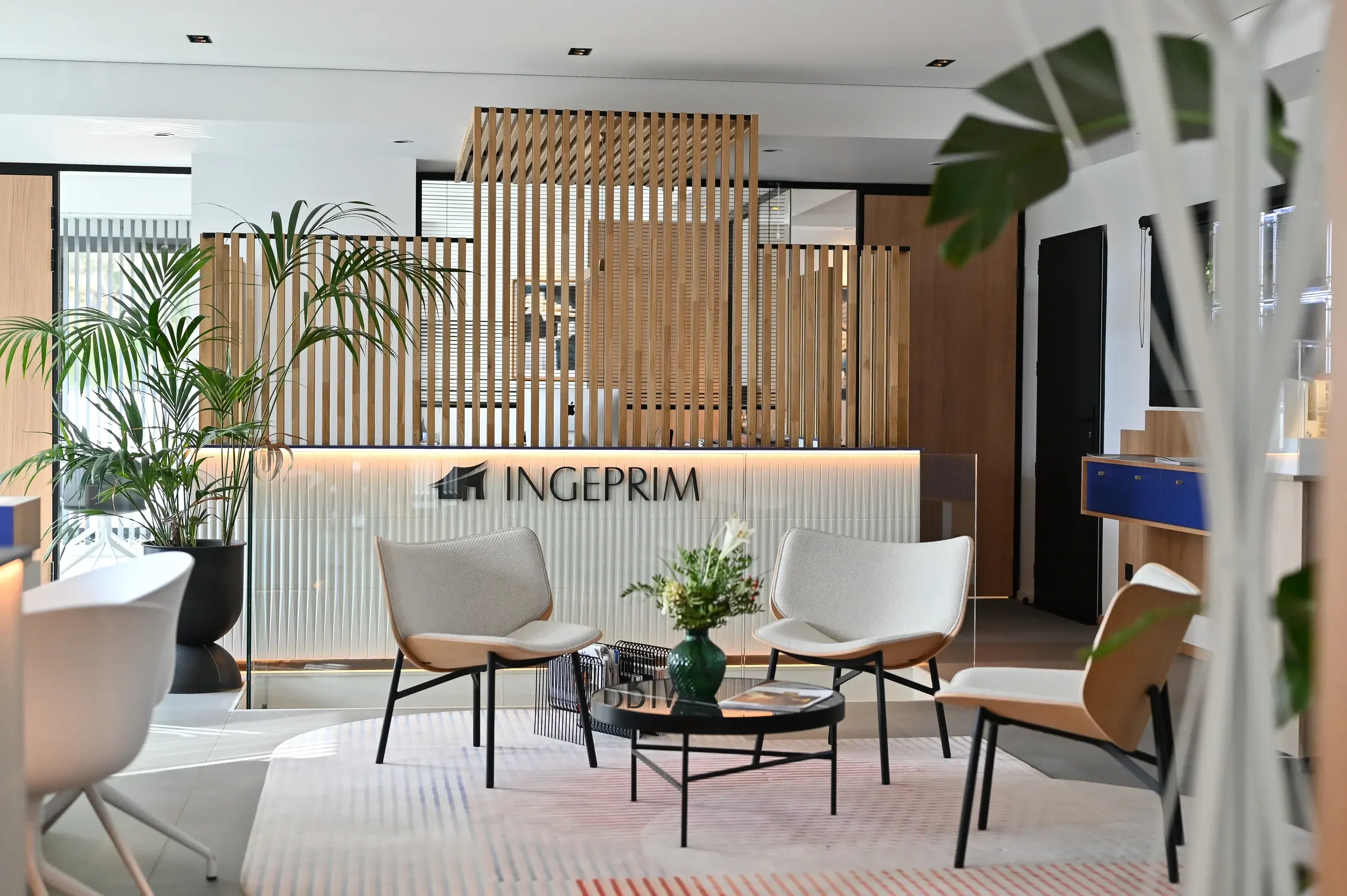 L’espace d’accueil des bureaux INGEPRIM à Hyères